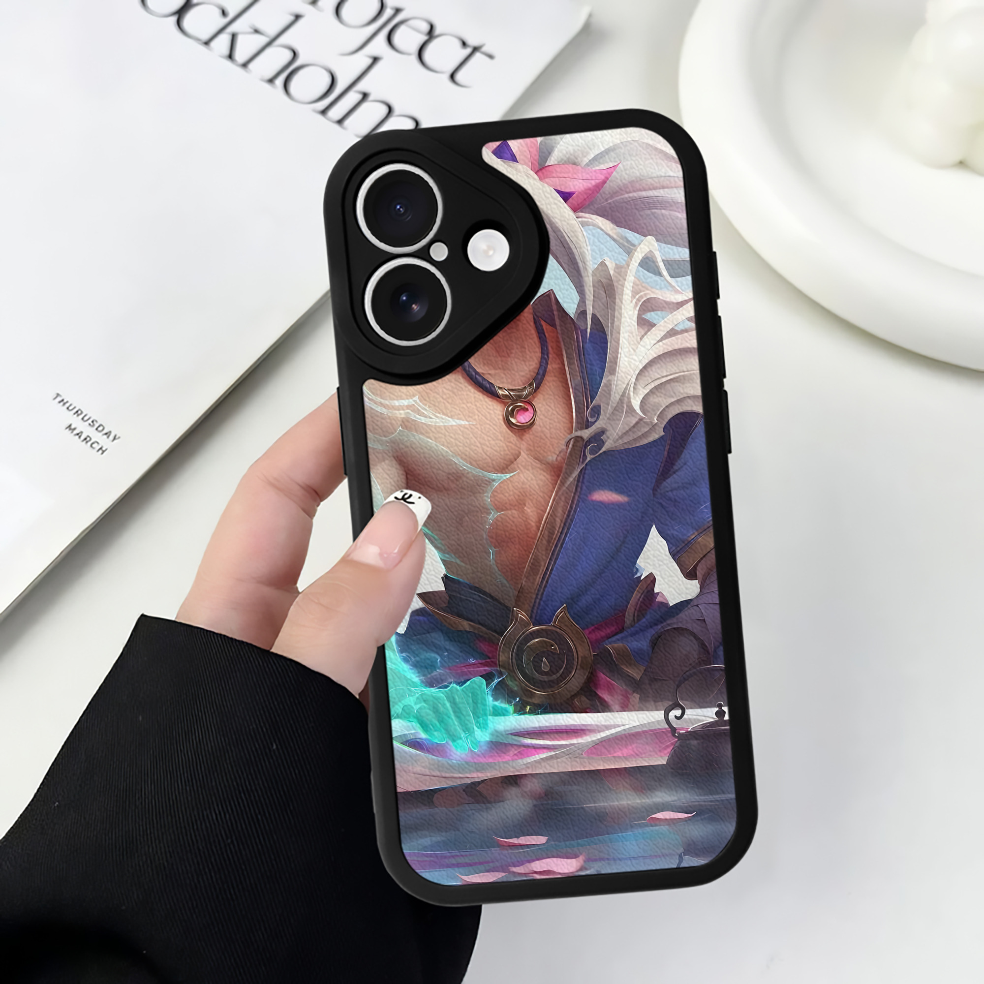 （画像用） リーグ・オブ・レジェンド League of Legends LOL 【iPhone 16シリーズ対応】シリコンスマホケース（レザー調） 材質：シリコン